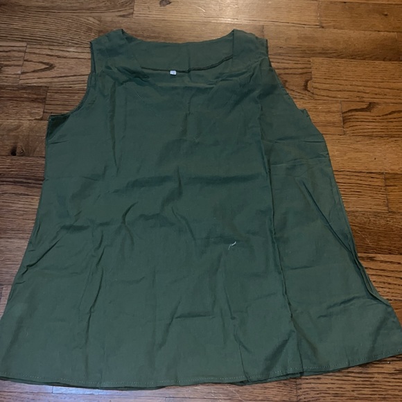 New 2 Piece Outfits Shorts Sets Sleeveless V Neck Tank and High Waisted Shorts L - Picture 7 of 11